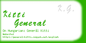 kitti general business card